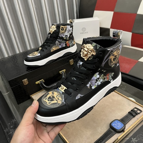 Versace High Tops Shoes For Men #1266549 $80.00 USD, Wholesale Replica Versace High Tops Shoes