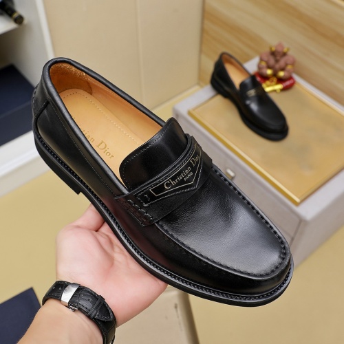 Replica Christian Dior Leather Shoes For Men #1266599 $92.00 USD for Wholesale