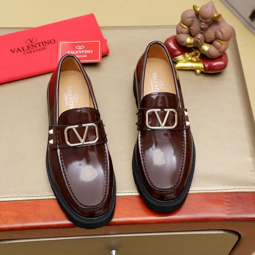 Valentino Leather Shoes For Men #1266604 $98.00 USD, Wholesale Replica Valentino Leather Shoes