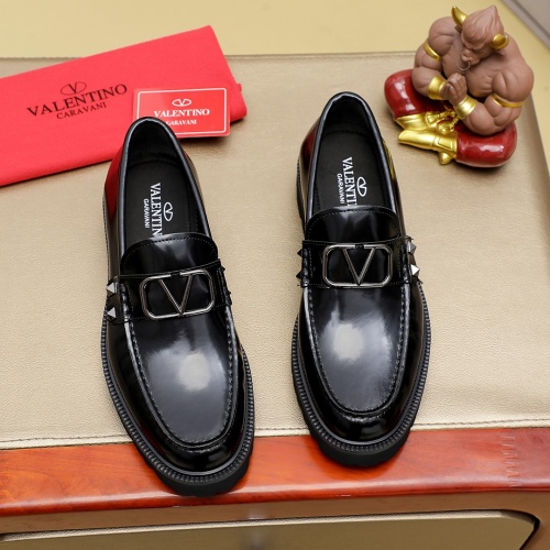 Valentino Leather Shoes For Men #1266605 $98.00 USD, Wholesale Replica Valentino Leather Shoes