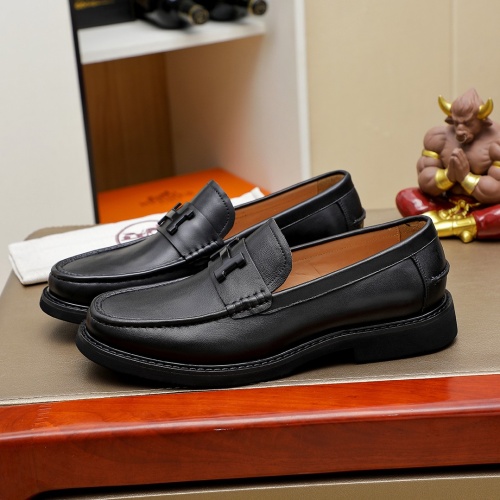 Replica Hermes Leather Shoes For Men #1266608 $82.00 USD for Wholesale