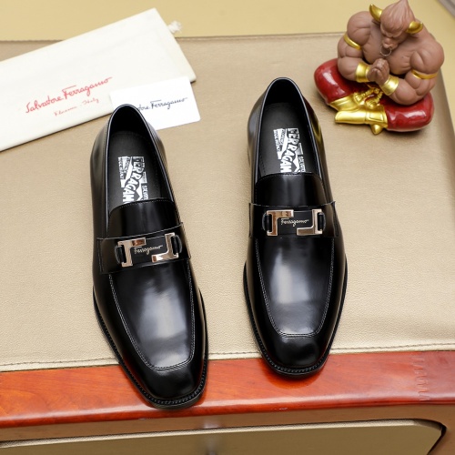 Salvatore Ferragamo Leather Shoes For Men #1266610 $85.00 USD, Wholesale Replica Salvatore Ferragamo Leather Shoes