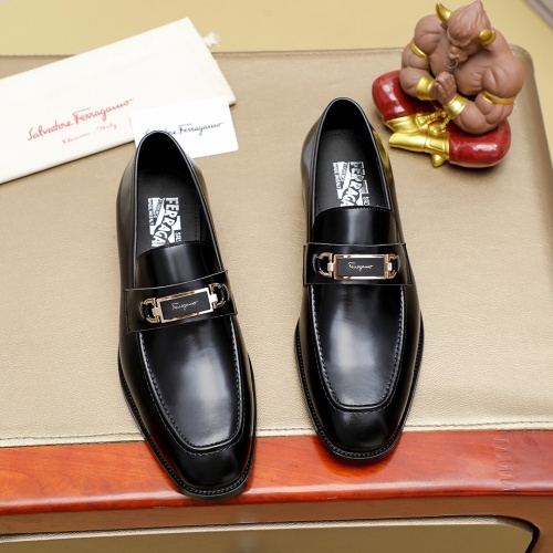 Salvatore Ferragamo Leather Shoes For Men #1266611 $85.00 USD, Wholesale Replica Salvatore Ferragamo Leather Shoes