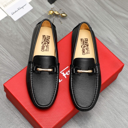 Salvatore Ferragamo Leather Shoes For Men #1266616 $68.00 USD, Wholesale Replica Salvatore Ferragamo Leather Shoes