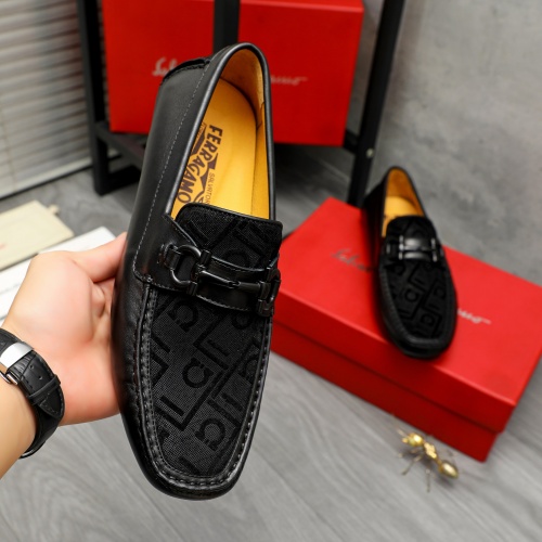 Replica Salvatore Ferragamo Leather Shoes For Men #1266621 $72.00 USD for Wholesale