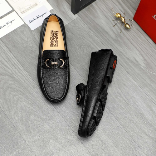 Replica Salvatore Ferragamo Leather Shoes For Men #1266622 $72.00 USD for Wholesale