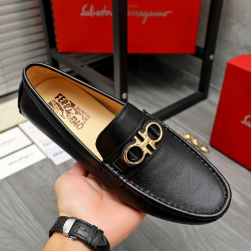 Replica Salvatore Ferragamo Leather Shoes For Men #1266623 $72.00 USD for Wholesale