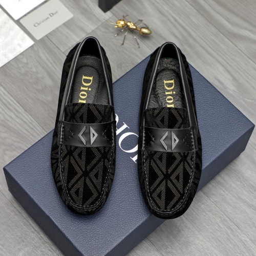 Replica Christian Dior Leather Shoes For Men #1266626 $72.00 USD for Wholesale