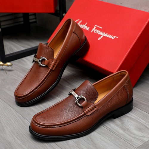 Salvatore Ferragamo Leather Shoes For Men #1266628 $85.00 USD, Wholesale Replica Salvatore Ferragamo Leather Shoes