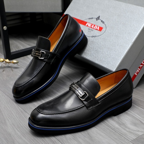 Prada Leather Shoes For Men #1266638 $92.00 USD, Wholesale Replica Prada Leather Shoes