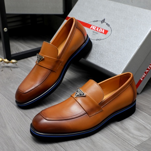 Prada Leather Shoes For Men #1266639 $92.00 USD, Wholesale Replica Prada Leather Shoes