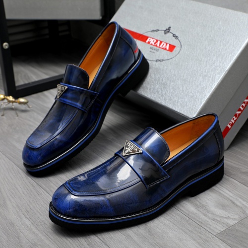 Prada Leather Shoes For Men #1266641 $92.00 USD, Wholesale Replica Prada Leather Shoes