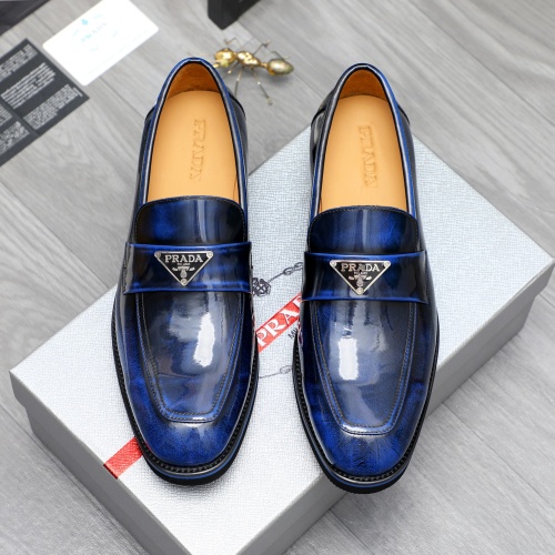 Replica Prada Leather Shoes For Men #1266641 $92.00 USD for Wholesale