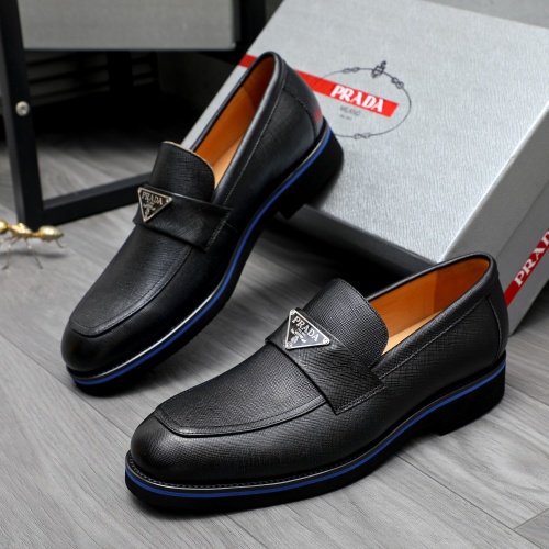 Prada Leather Shoes For Men #1266643 $92.00 USD, Wholesale Replica Prada Leather Shoes