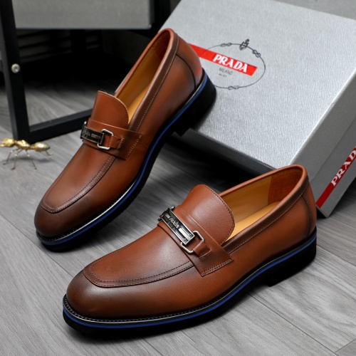 Prada Leather Shoes For Men #1266644 $92.00 USD, Wholesale Replica Prada Leather Shoes