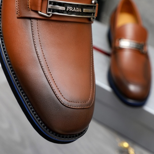 Replica Prada Leather Shoes For Men #1266644 $92.00 USD for Wholesale