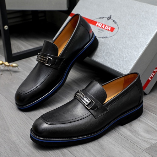 Prada Leather Shoes For Men #1266645 $92.00 USD, Wholesale Replica Prada Leather Shoes