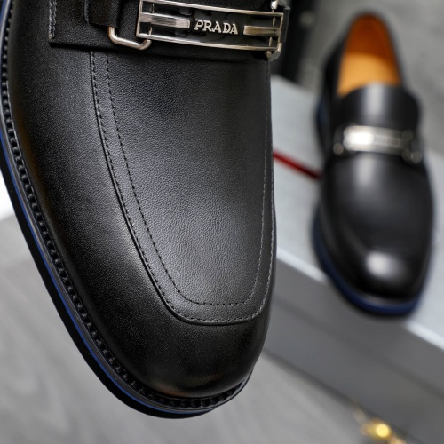 Replica Prada Leather Shoes For Men #1266645 $92.00 USD for Wholesale