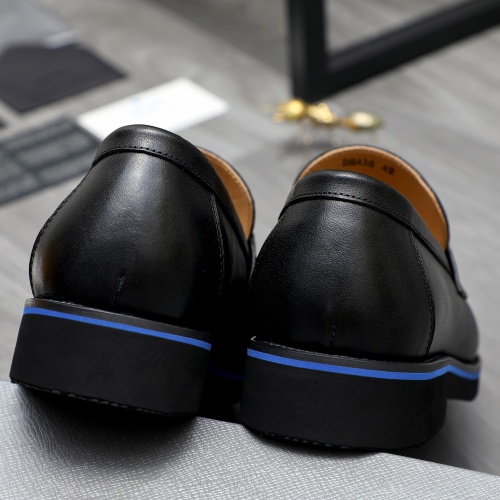 Replica Prada Leather Shoes For Men #1266645 $92.00 USD for Wholesale