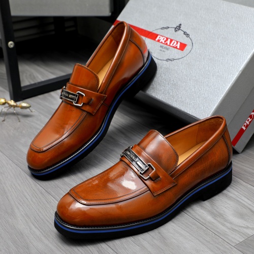 Prada Leather Shoes For Men #1266646 $92.00 USD, Wholesale Replica Prada Leather Shoes