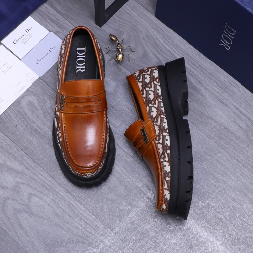 Replica Christian Dior Leather Shoes For Men #1266648 $88.00 USD for Wholesale