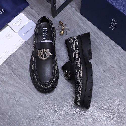 Replica Christian Dior Leather Shoes For Men #1266652 $88.00 USD for Wholesale