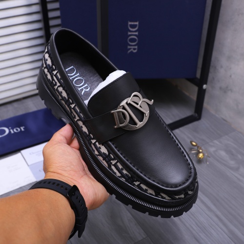 Replica Christian Dior Leather Shoes For Men #1266652 $88.00 USD for Wholesale