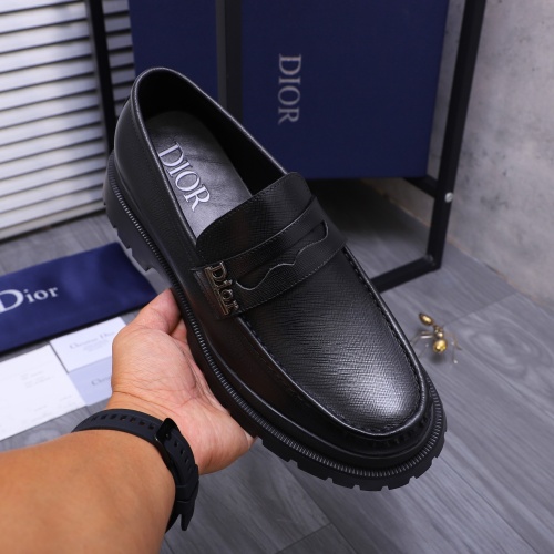 Replica Christian Dior Leather Shoes For Men #1266653 $88.00 USD for Wholesale