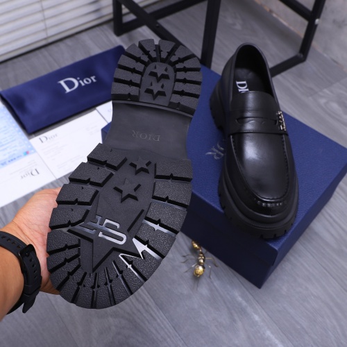 Replica Christian Dior Leather Shoes For Men #1266653 $88.00 USD for Wholesale