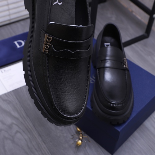 Replica Christian Dior Leather Shoes For Men #1266653 $88.00 USD for Wholesale