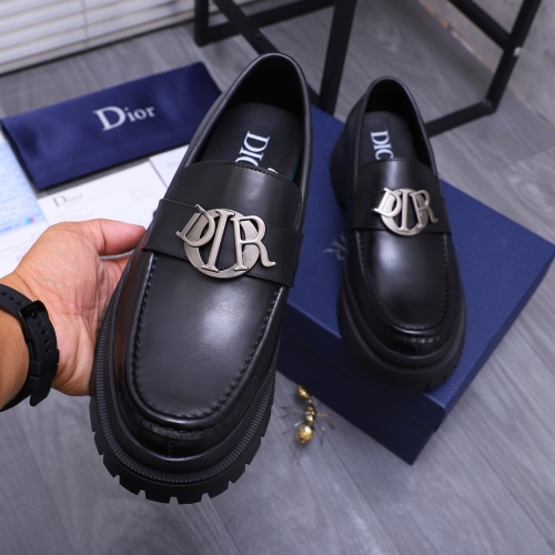 Replica Christian Dior Leather Shoes For Men #1266656 $88.00 USD for Wholesale