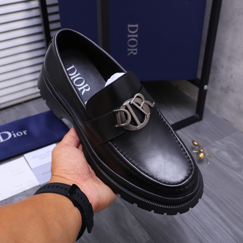 Replica Christian Dior Leather Shoes For Men #1266656 $88.00 USD for Wholesale