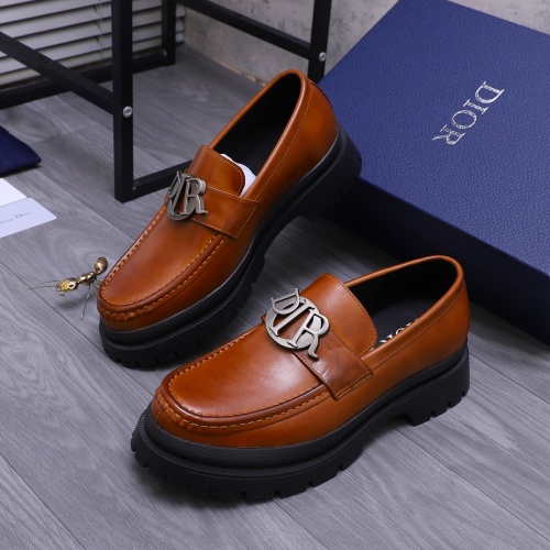 Christian Dior Leather Shoes For Men #1266657 $88.00 USD, Wholesale Replica Christian Dior Leather Shoes