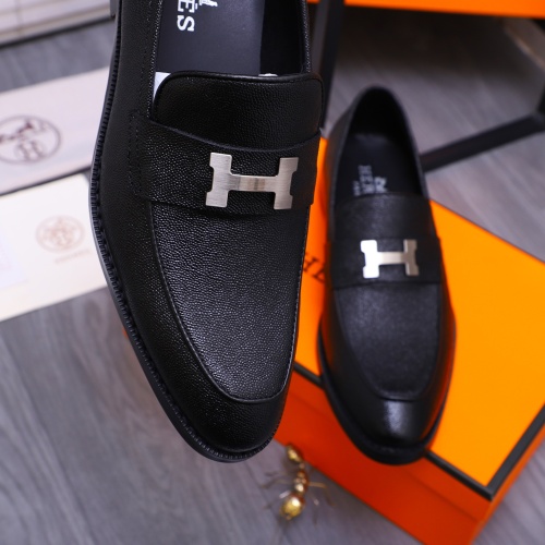 Replica Hermes Leather Shoes For Men #1266666 $82.00 USD for Wholesale