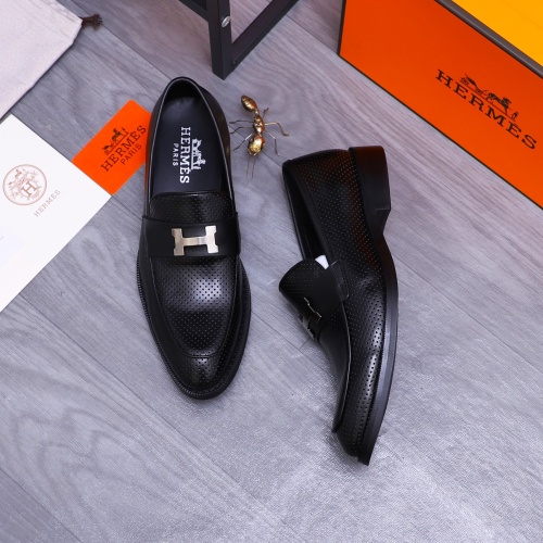 Replica Hermes Leather Shoes For Men #1266667 $82.00 USD for Wholesale