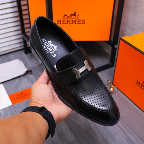 Replica Hermes Leather Shoes For Men #1266667 $82.00 USD for Wholesale