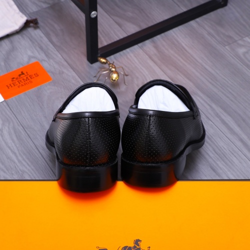 Replica Hermes Leather Shoes For Men #1266667 $82.00 USD for Wholesale