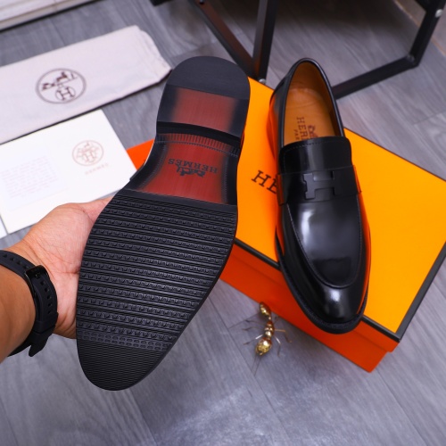 Replica Hermes Leather Shoes For Men #1266668 $82.00 USD for Wholesale