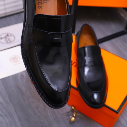 Replica Hermes Leather Shoes For Men #1266668 $82.00 USD for Wholesale