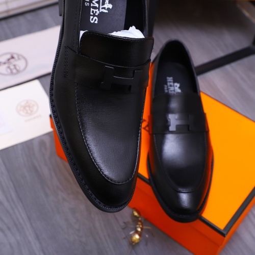 Replica Hermes Leather Shoes For Men #1266669 $82.00 USD for Wholesale