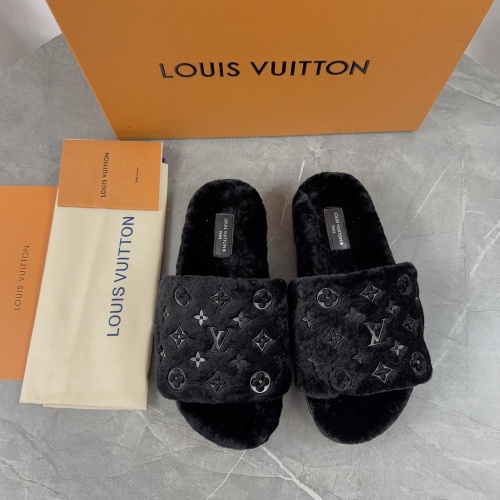 Louis Vuitton Slippers For Women #1266733 $85.00 USD, Wholesale Replica Louis Vuitton Slippers