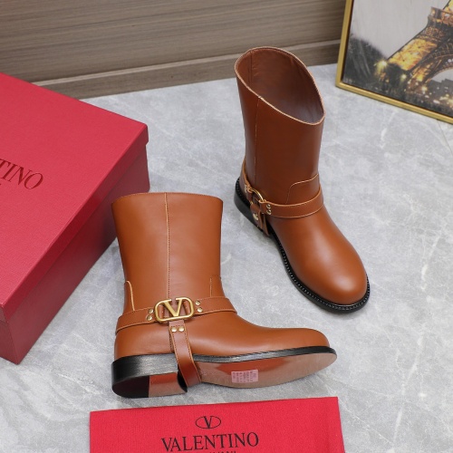 Replica Valentino Boots For Women #1266792 $150.00 USD for Wholesale