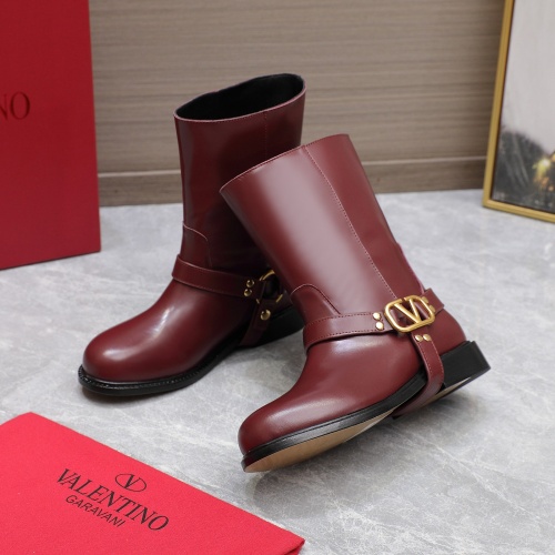 Replica Valentino Boots For Women #1266793 $150.00 USD for Wholesale