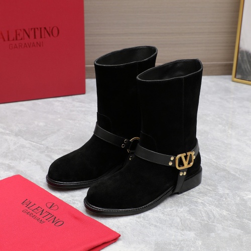 Replica Valentino Boots For Women #1266798 $150.00 USD for Wholesale