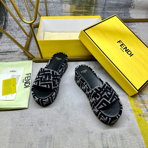 Replica Fendi Slippers For Women #1266826 $82.00 USD for Wholesale