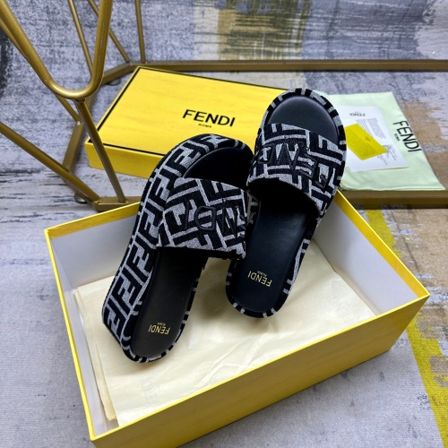 Replica Fendi Slippers For Women #1266826 $82.00 USD for Wholesale