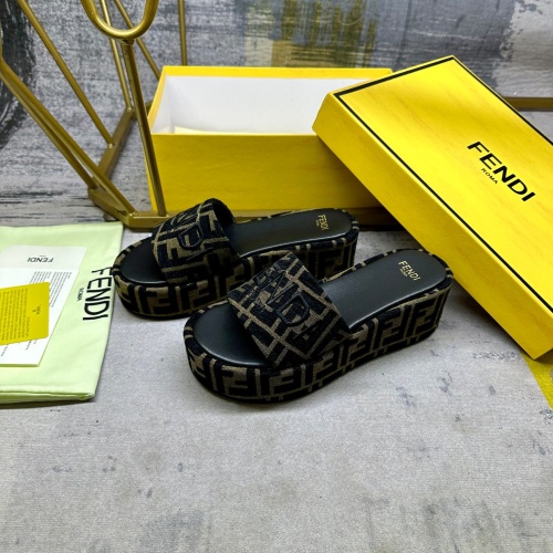 Replica Fendi Slippers For Women #1266828 $82.00 USD for Wholesale