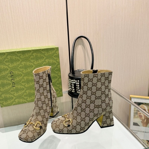 Replica Gucci Boots For Women #1266852 $100.00 USD for Wholesale