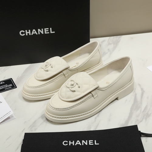 Chanel Leather Shoes For Women #1266959 $92.00 USD, Wholesale Replica Chanel Leather Shoes