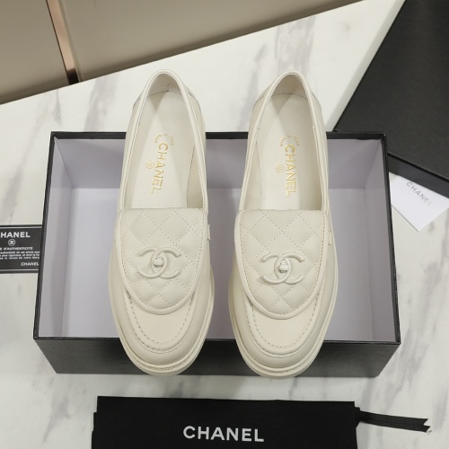 Replica Chanel Leather Shoes For Women #1266959 $92.00 USD for Wholesale